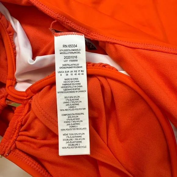 Ralph Lauren Ring Over The Shoulder Tummy Control One Piece Swimsuit - Picture 4 of 6